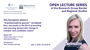 Wykład otwarty dr Sonji Priebus: The European Union’s “transformative power” revisited