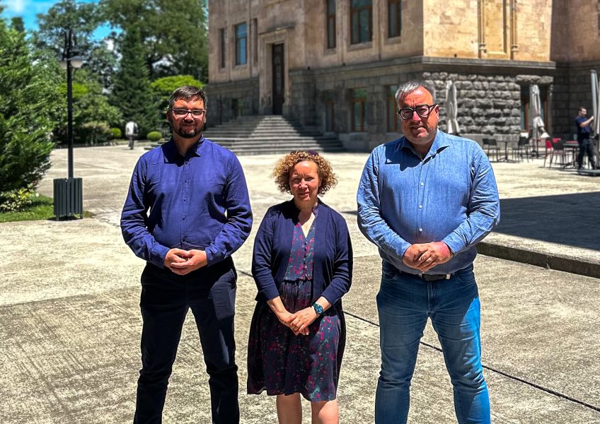 Wizyta zespołu dziekańskiego WNPiD UAM na Caucasus University w Tbilisi
