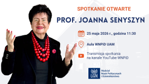 Spotkanie otwarte z prof. Joanną Senyszyn