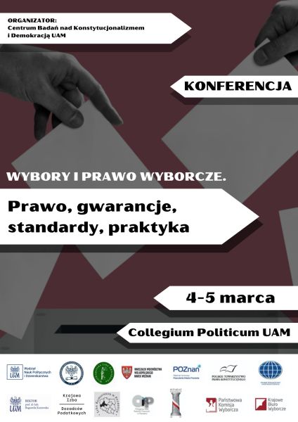 Konferencja: Wybory i prawo wyborcze. Prawo, gwarancje, standardy, praktyka plakat