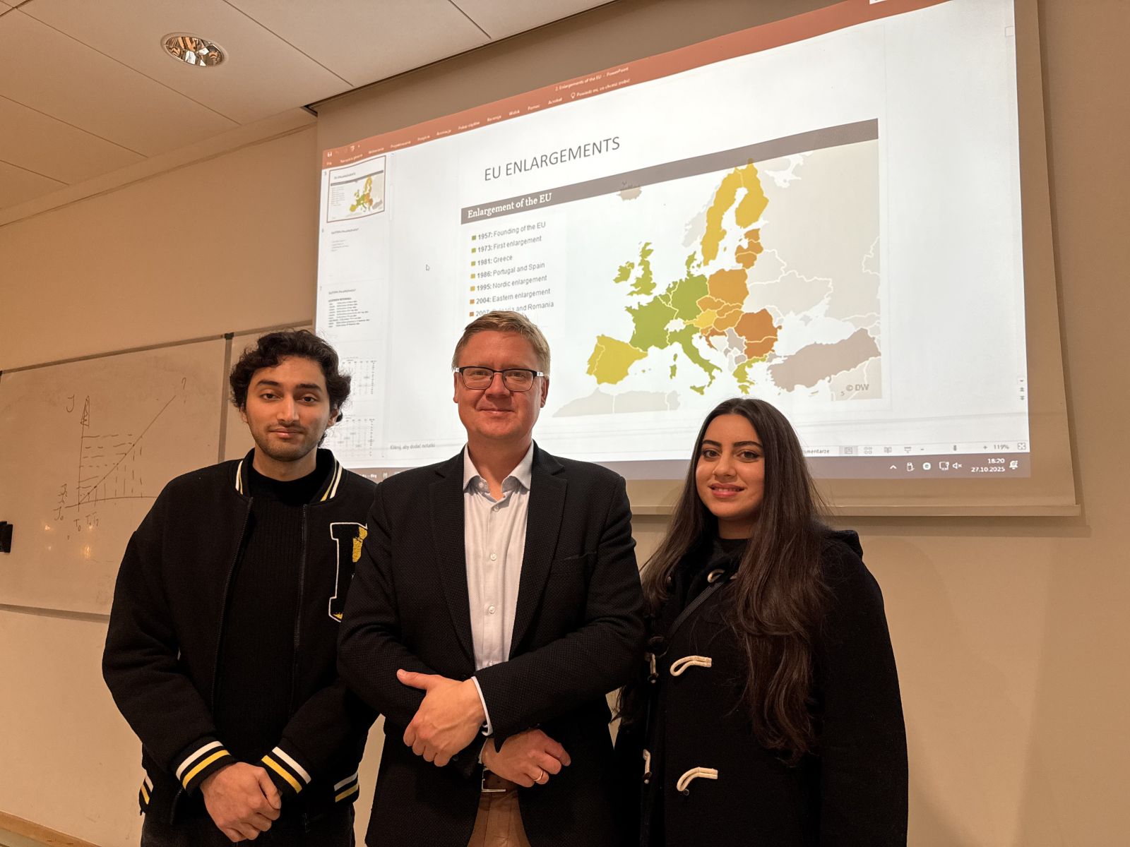 Students from the University of Pécs at the Faculty of Political Science and Journalism