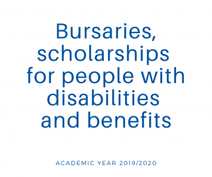 Bursaries, scholarships for people with disabilities and benefits