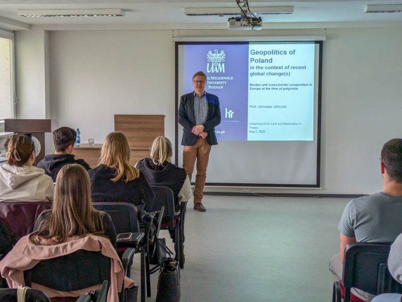 Prof. Jańczak at the University of Ss. Cyril and Methodius in Trnava