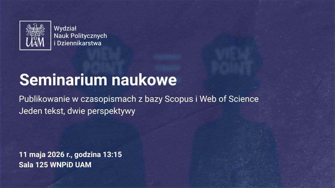 Seminarium naukowe: Publikowanie w czasopismach z bazy Scopus i Web of Science