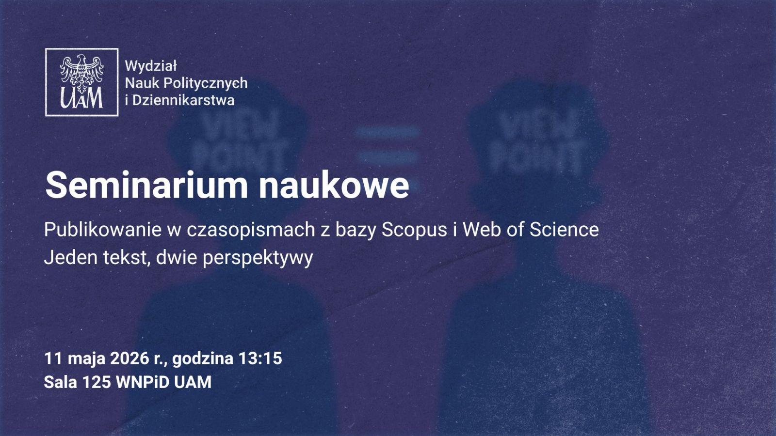 Seminarium naukowe: Publikowanie w czasopismach z bazy Scopus i Web of Science