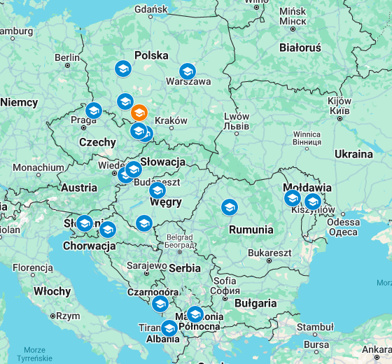 Map of CEEPUS