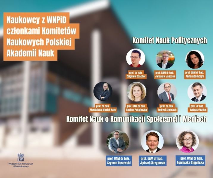 Naukowcy z WNPiD członkami Komitetów Naukowych Polska Akademia Nauk