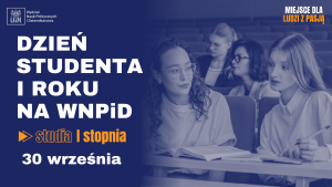 Dzień studenta I roku na WNPiD: Studia I stopnia